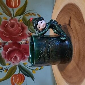 Vintage Lefton Elf Mug HTF